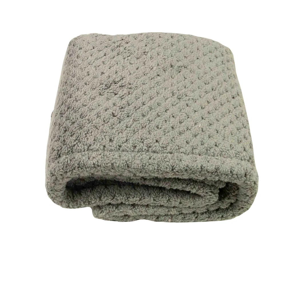 Patterned Absorbent Thick Hair Drying Cap(Gray) Miniso Kenya