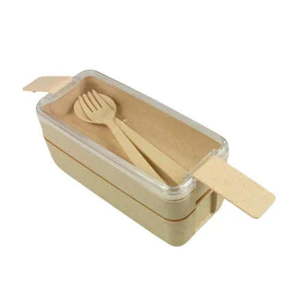 Wheat Straw Double-layer Bento Box 750ml