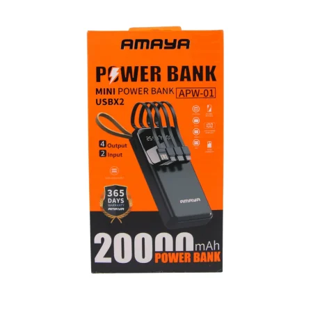 20 million MA 2A (U+M+C+L) black mobile power supply