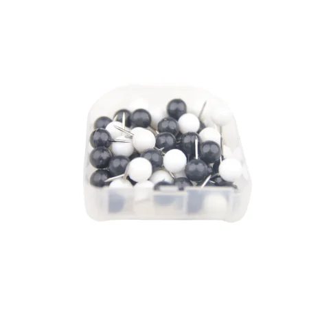 9MM Push Pins 60 Pack (Black+White)