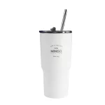 Classic Black & White Series-Steel Bottle 580ml, White