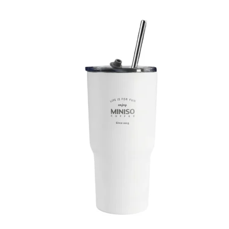 Classic Black & White Series-Steel Bottle 580ml, White