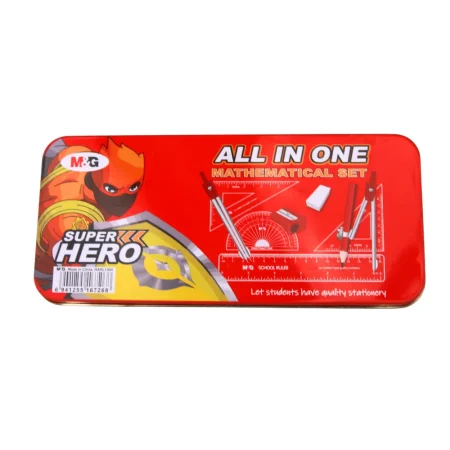 M&G math set with metal box,1304