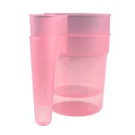Drainable Toothbrush Cup with Toothbrush Holder (2 pcs)