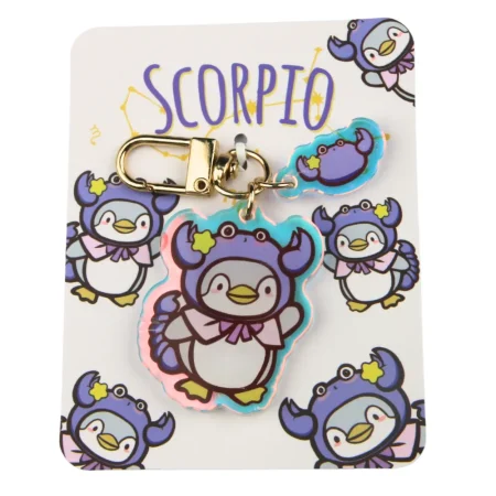 Fun Acrylic Keychain - Penguin Twelve Constellations Series